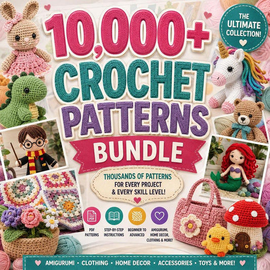 The Ultimate Crochet Mastery Bundle – 10,000+ Patterns & Projects