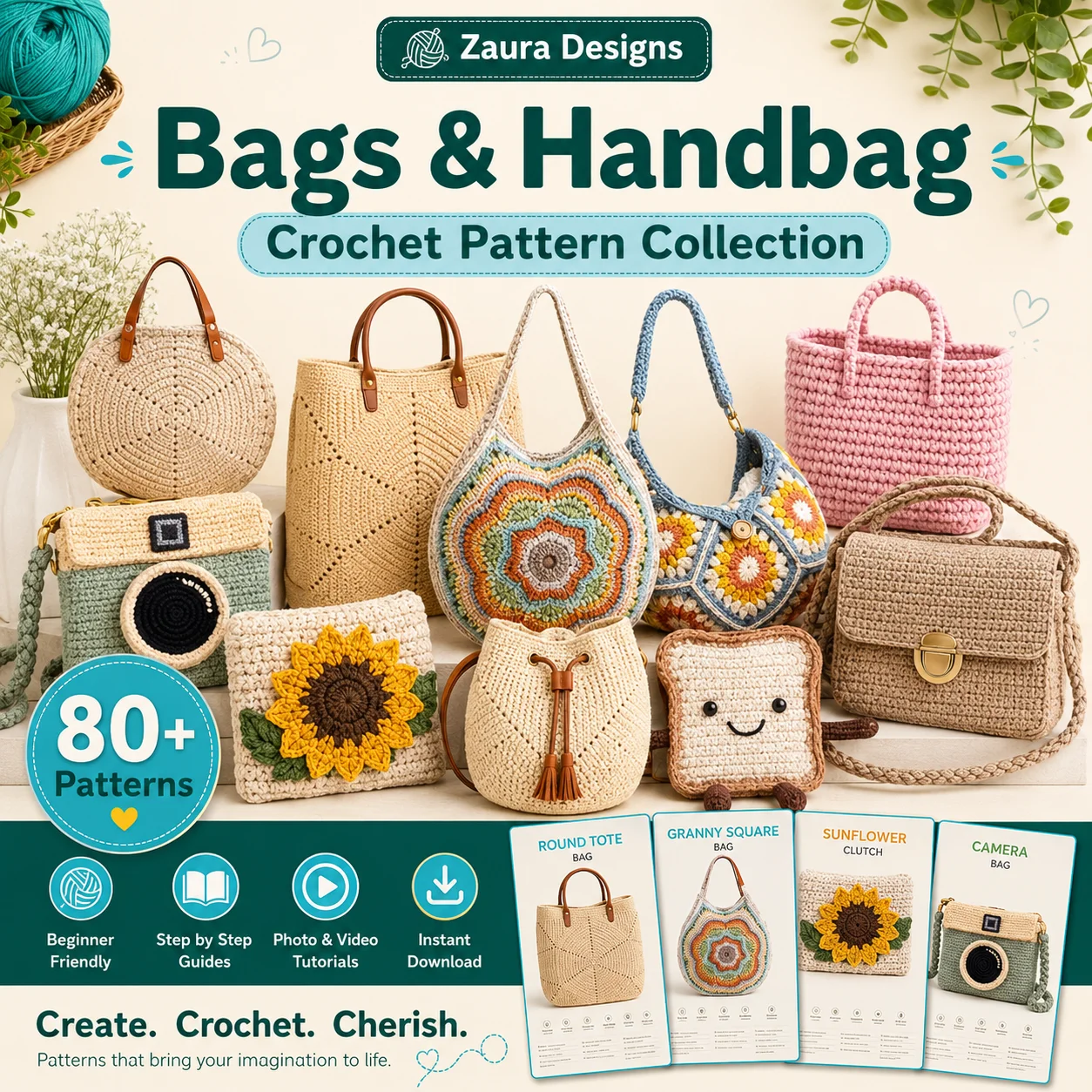 Bags and handbag crochet patterns